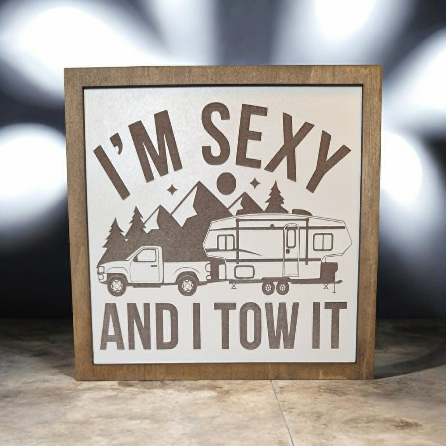 I'm sexy and I tow it camping sign - Handmade in USA