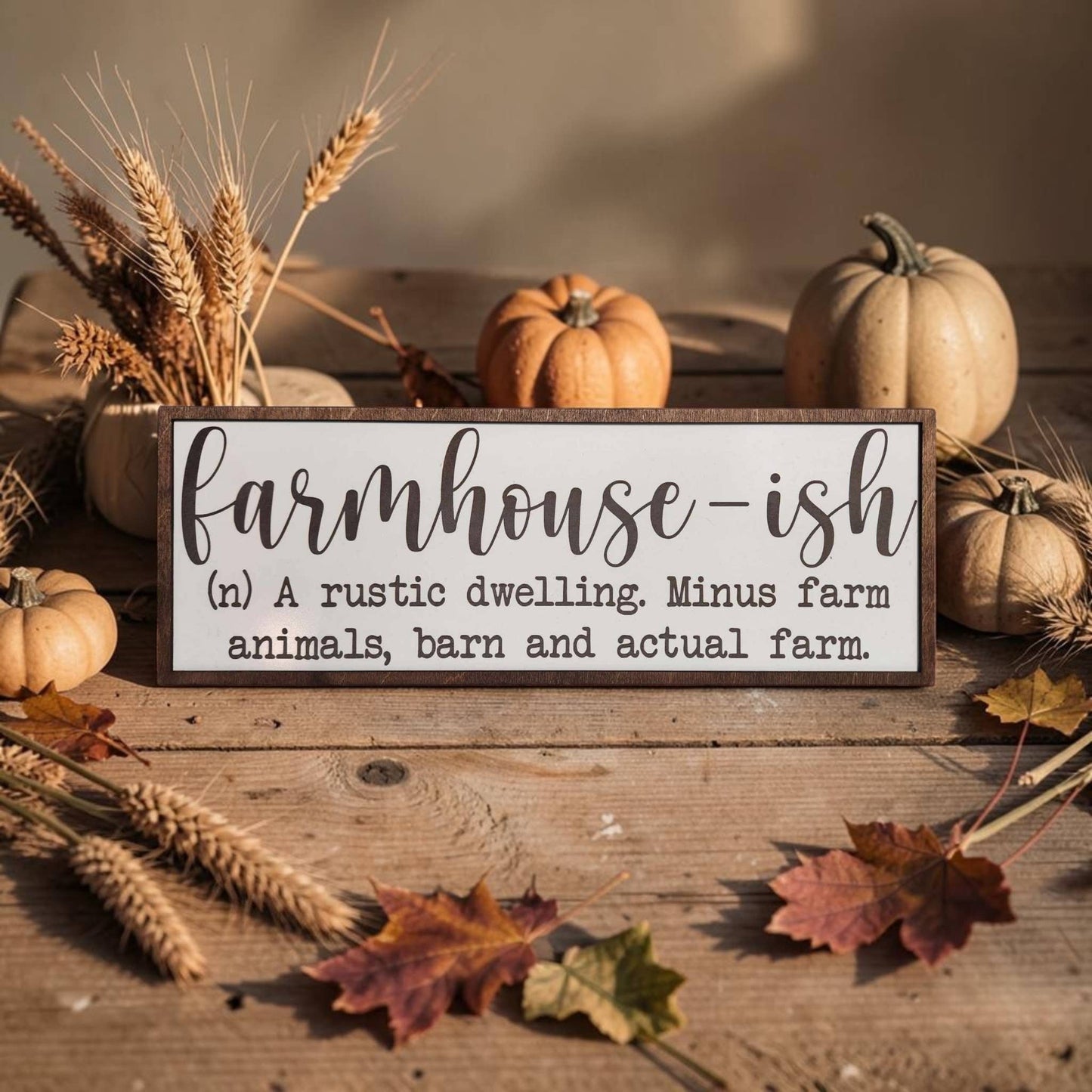 Farmhouse-ish sign, Western Fall gifts, Hadmade in USA