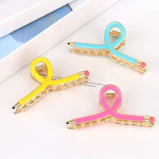 Back To School Pencil Hair Clips