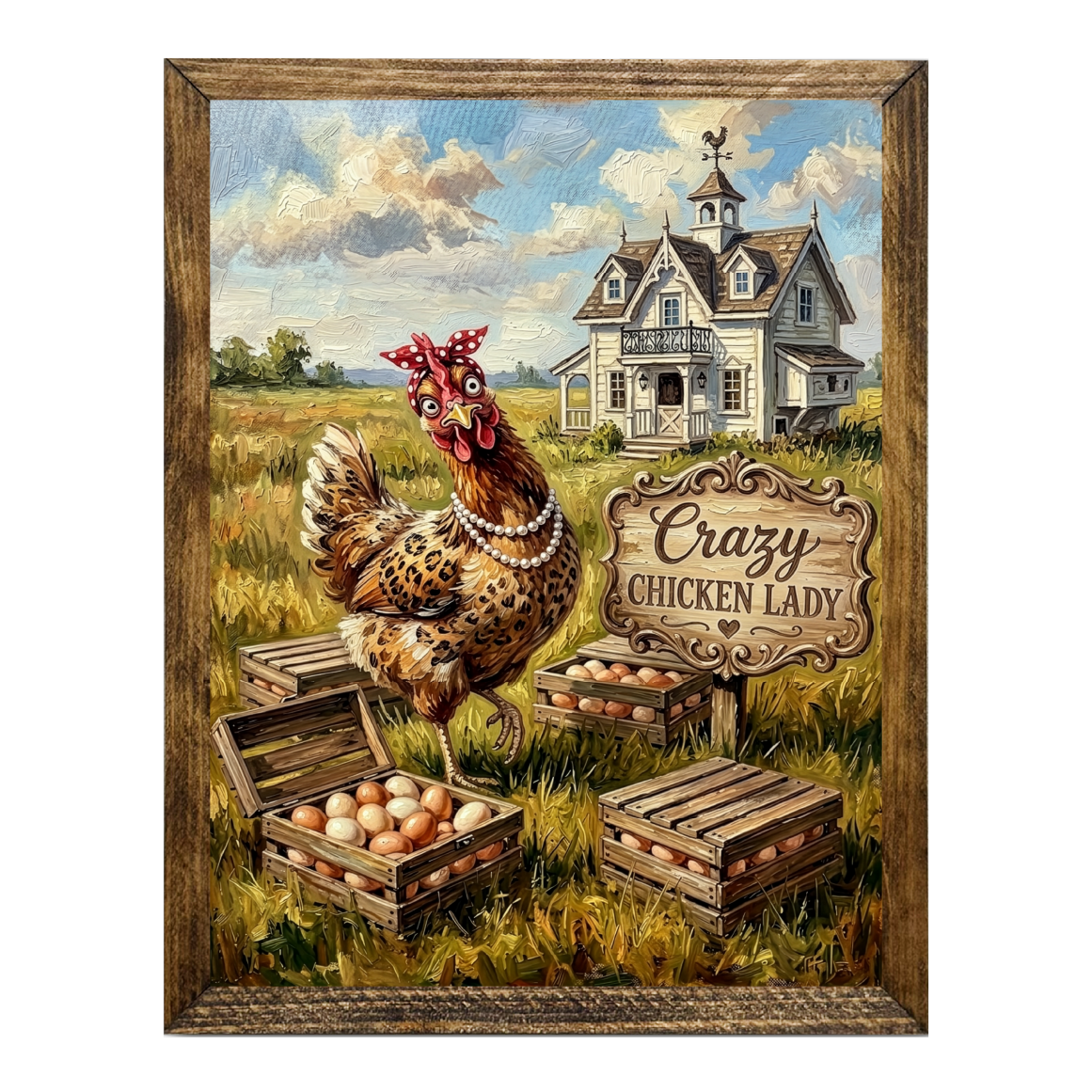 TIMBERLAND FRAME CRAZY CHICKEN LADY MANSION COOP