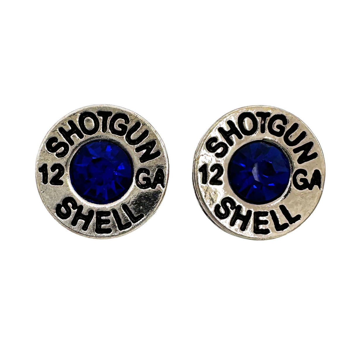 Bullet Shell Rhinestone Western Earring: Gold