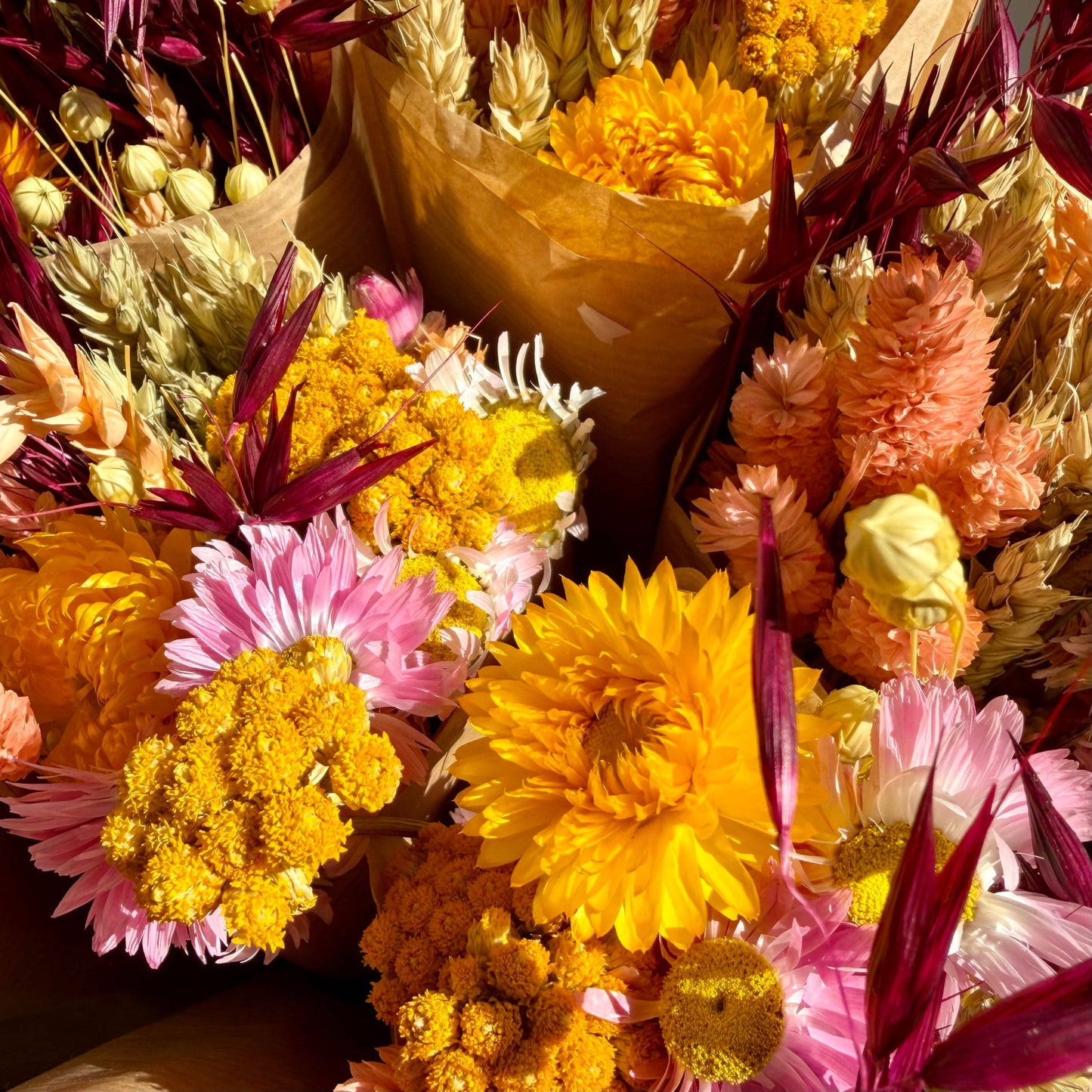 Sunny Delight Dried Flower Bouquet | Home Decor