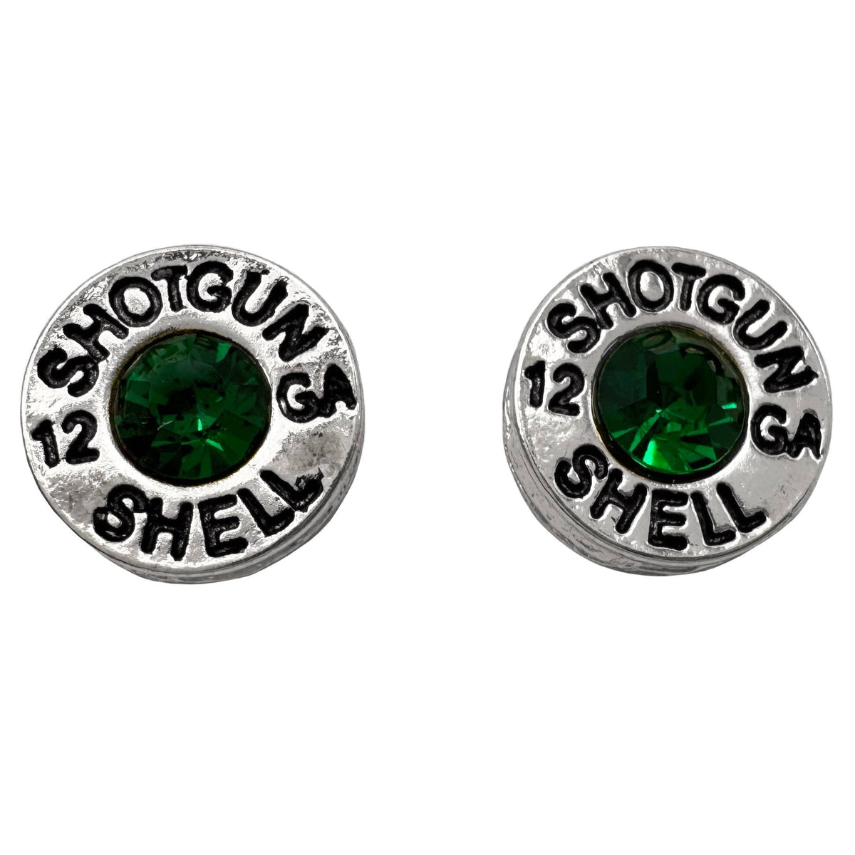 Bullet Shell Rhinestone Western Earring: Gold