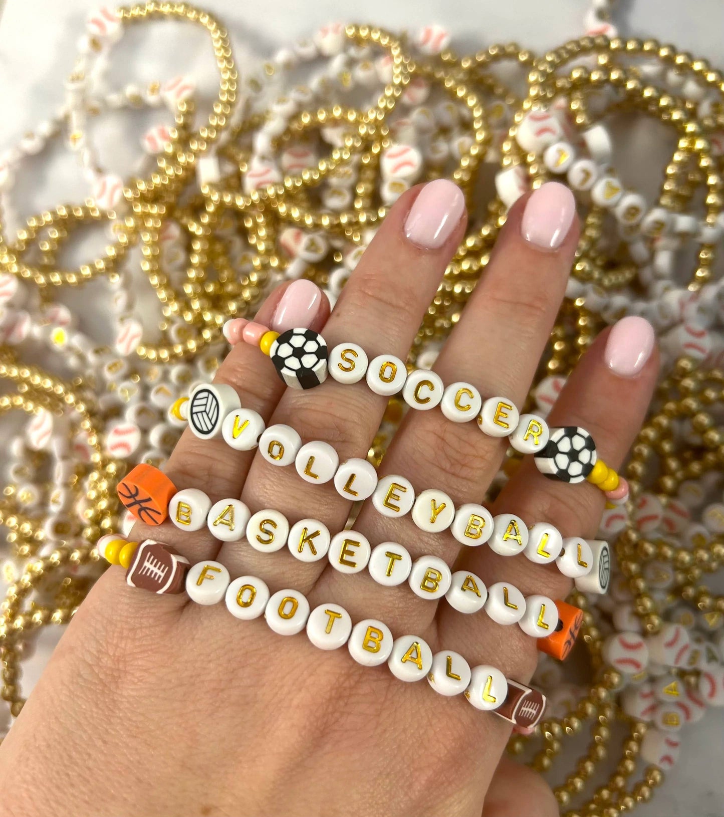⚽🏈Kate Tuesday Sports Stretchy Bracelets