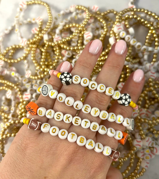 ⚽🏈Kate Tuesday Sports Stretchy Bracelets