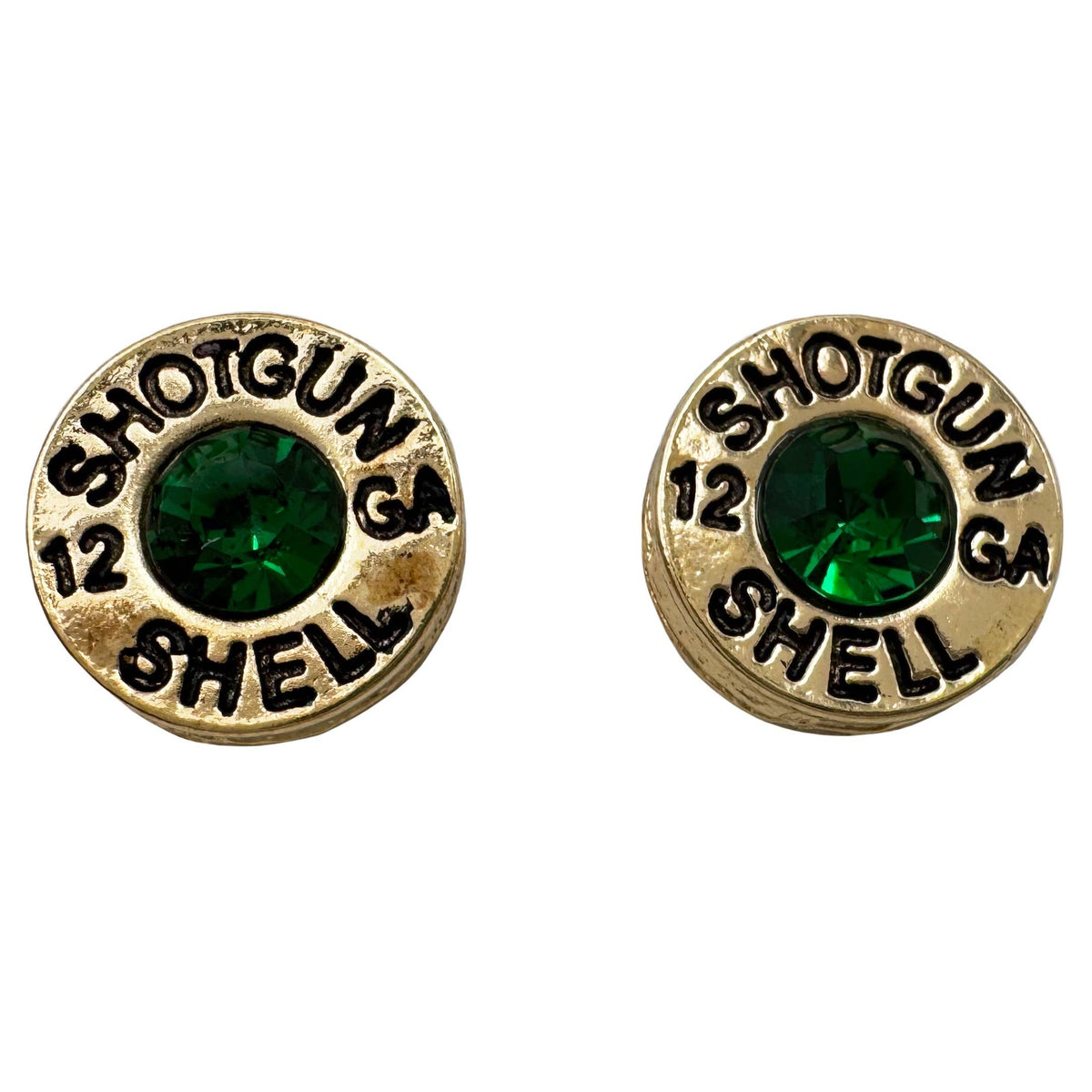 Bullet Shell Rhinestone Western Earring: Silver