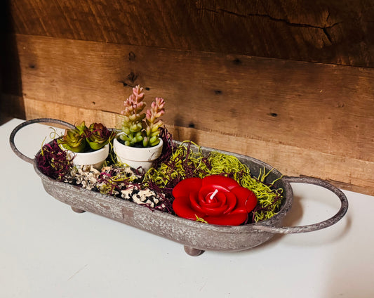 Rustic Rose Garden Centerpiece