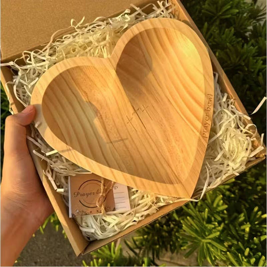 Wooden Prayer Bowl and Prayer Card Set