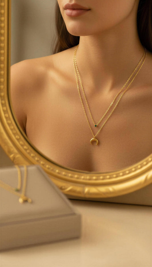 Luna Verde Layered Necklace