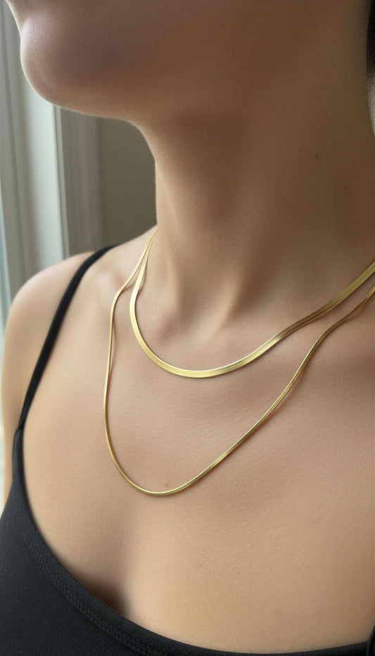 Tide Tarnish-Resistant Stainless Steel Layered Necklace