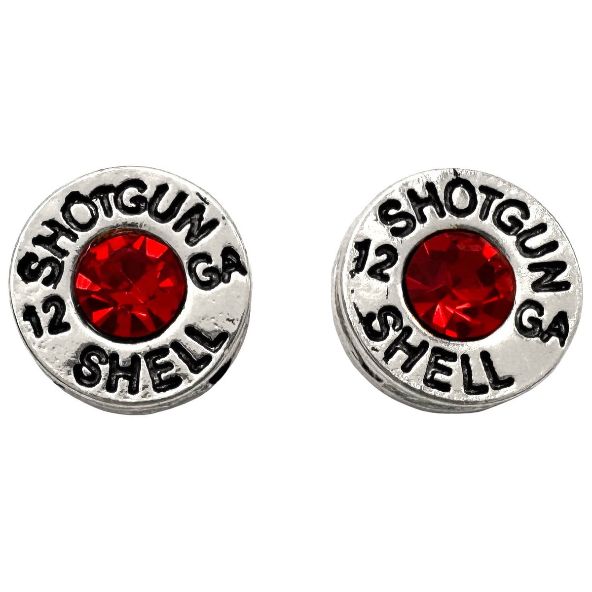 Bullet Shell Rhinestone Western Earring: Gold