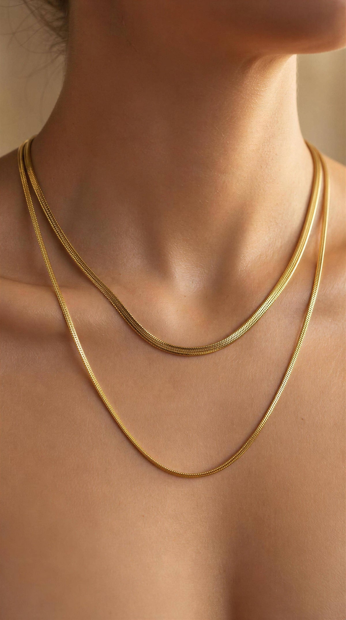 Tide Tarnish-Resistant Stainless Steel Layered Necklace